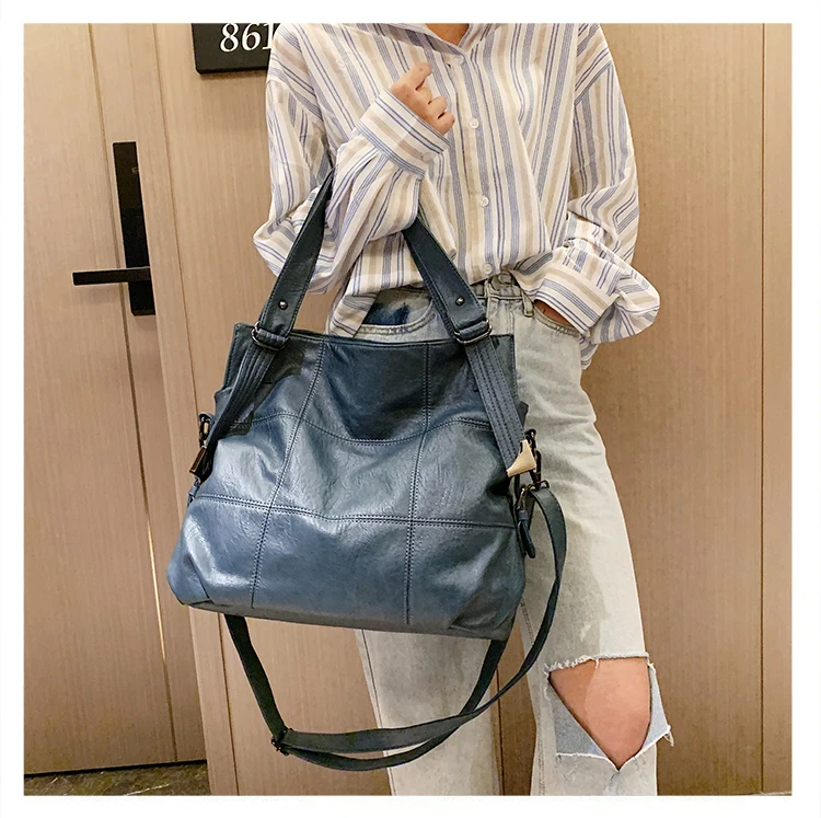 big handbag fashionable Single shoulder bag woman lady large capacity Soft leather all-match messenger bag