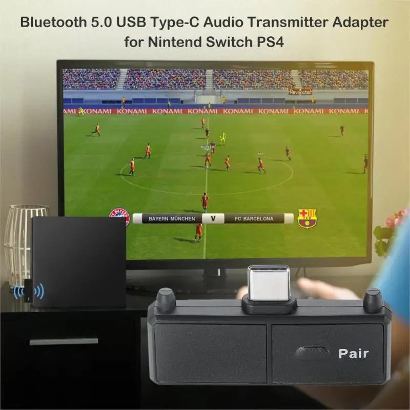 Bluetooth 5 0 USB Type C аудио передатчик адаптер ресивер с микрофоном для Nintendo Switch PS4 TV PC