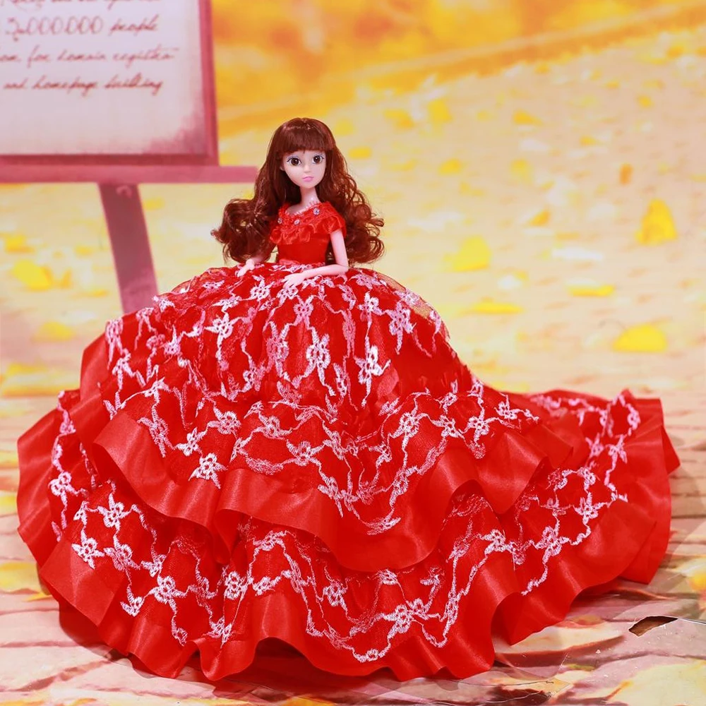 Кукла Принцесса свадебное платье розовый и белый одежда костюм для 30 см bjd и 12 дюймов кукла носить игрушки аксессуары