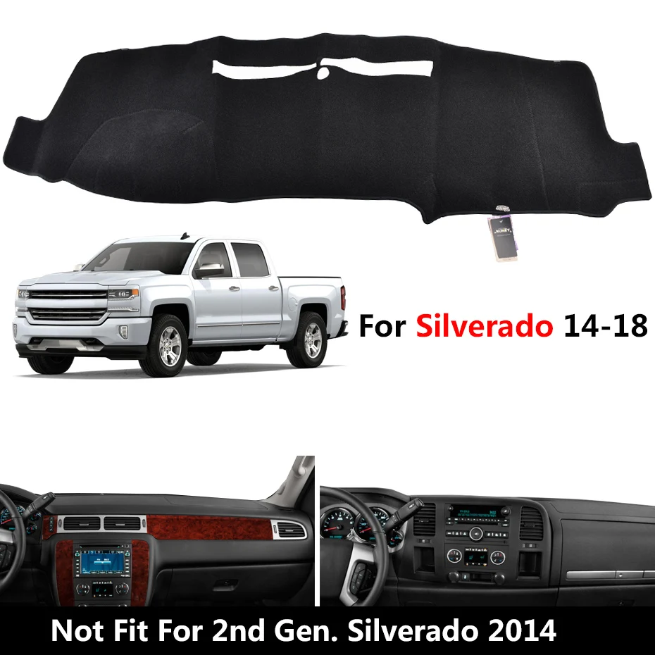 For Chevrolet Tahoe Suburban Avalanche Silverado 1500 Sierra 1500 1999 -  2006 Dash Cover Mat Dashmat Black Dashboard Pad Carpet - AliExpress