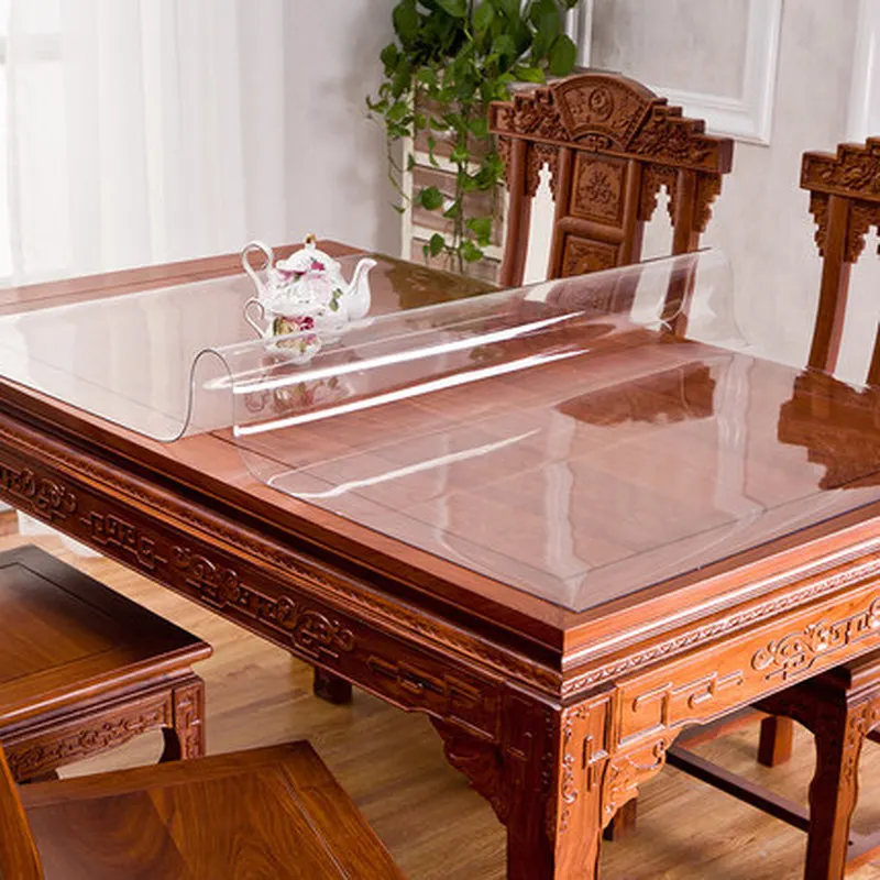 Table Cover 1.0 mm PVC Table carpet Transparent D' Waterproof Tablecloth Oil Table cloth living room Kitchen Glass Soft Cloth table cover table cover