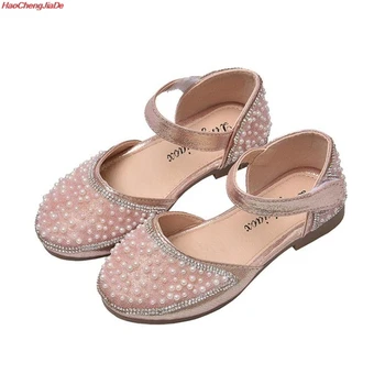 

New Rhinestone Party Wedding Sandals Beads Princess Girls Shoes for Girls Girls Sandals Shoes For Spring/Summer