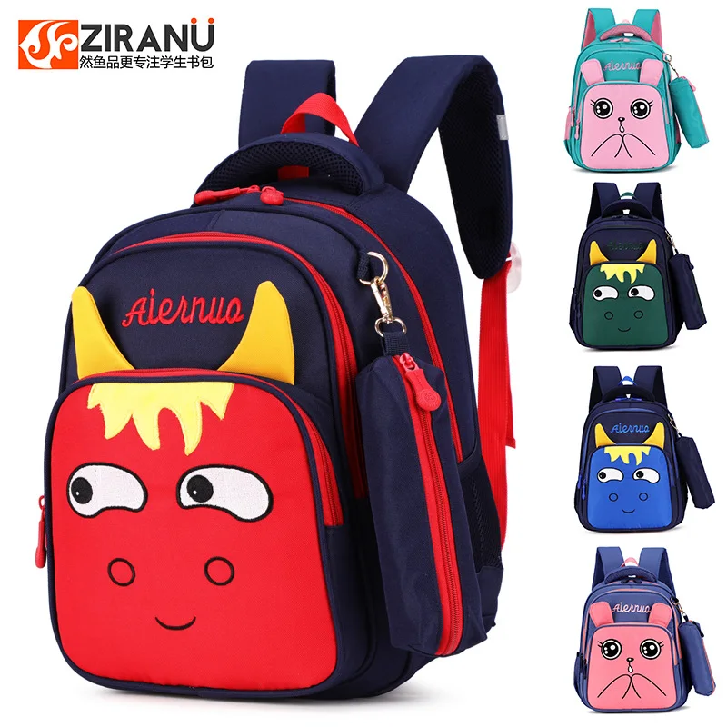 

Cartoon CHILDREN'S School Bags Young STUDENT'S Girls 1-2-3 Grade Cute Light Burden Relieving Large-Volume Boy Backpack