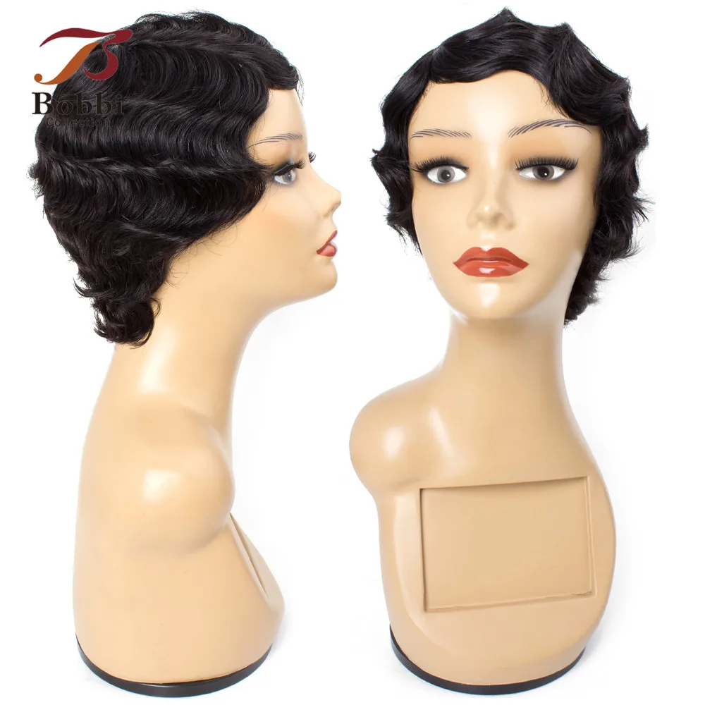 Bobbi коллекция классический стиль парик натуральный черный цвет короткий