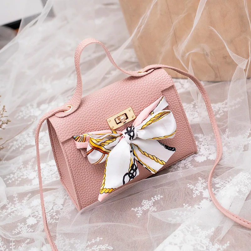 

Litthing New Solid Color Lychee Pattern Scarf Pouch Shoulder Bag Handbag Lady Small Cross Body Bag Messenger Satchel Purse