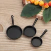 3Pcs/Set 1:12 Scale Miniature Cookware Mini Dollhouse Playing House Kitchen Furniture Frypan Saucepan Model Doll Accessories ► Photo 3/6