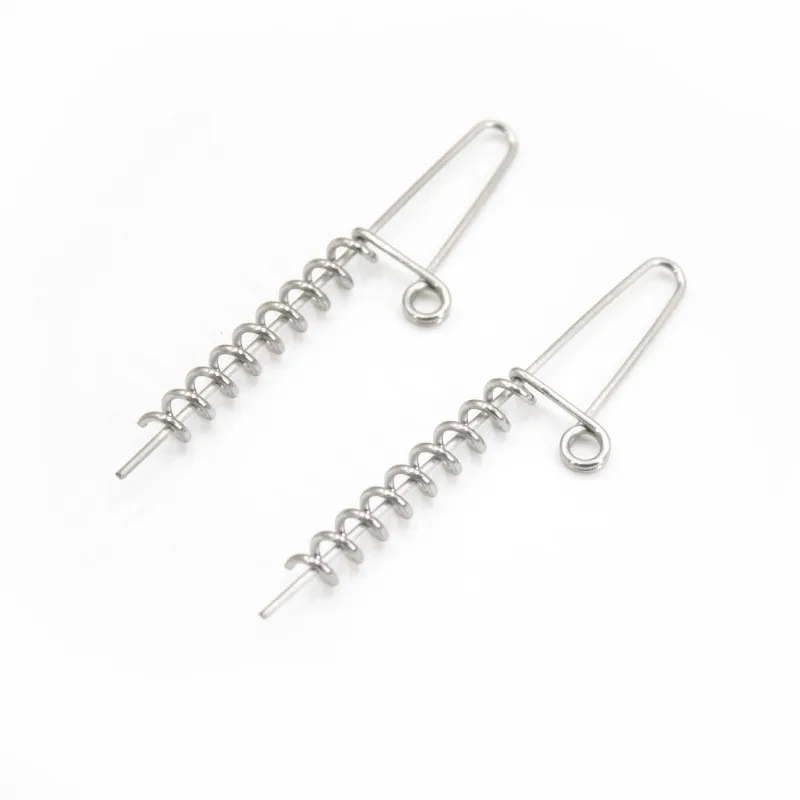 Soft Fishing Bait Connector Worms Lure Spring Lock Pins 45/60MM To Fixed Latch Needle Soft Lures Pesca Accessories 20pcs/lot fishing accessories,fishing line connectors,fishing tools,fishing tool,fishing tackle