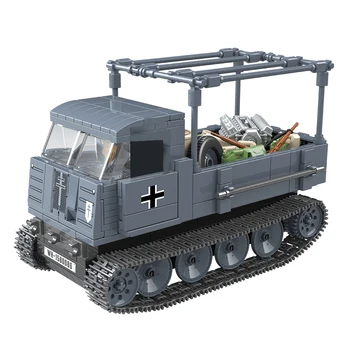 

551Pcs Diesel-type Semi-track Tractor Bricks plastic DIY Small Particle Military Building Blocks Model Set block assembly toys