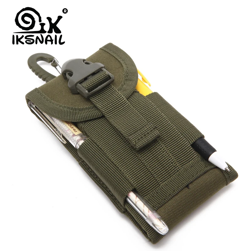 IKSNAIL, уличная камуфляжная сумка, тактический армейский держатель для телефона, спортивный поясной ремень, чехол, водонепроницаемая Спортивная охотничья камуфляжная сумка в рюкзаке - Цвет: Army