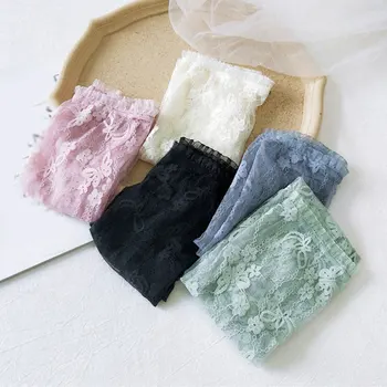 

Summer Long-sleeved Sun Protection Gloves For Women Mesh Lace Breathable Cycling Gloves Driving Pure Color Arm Sleeves