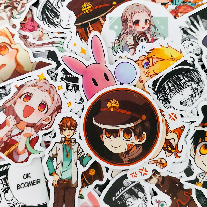 

50 Pcs Earthbound Juvenile Hanako Toilet-Bound Hanako Kun Stickers Cute Cartoon Waterproof Stickers Christmas Stickers
