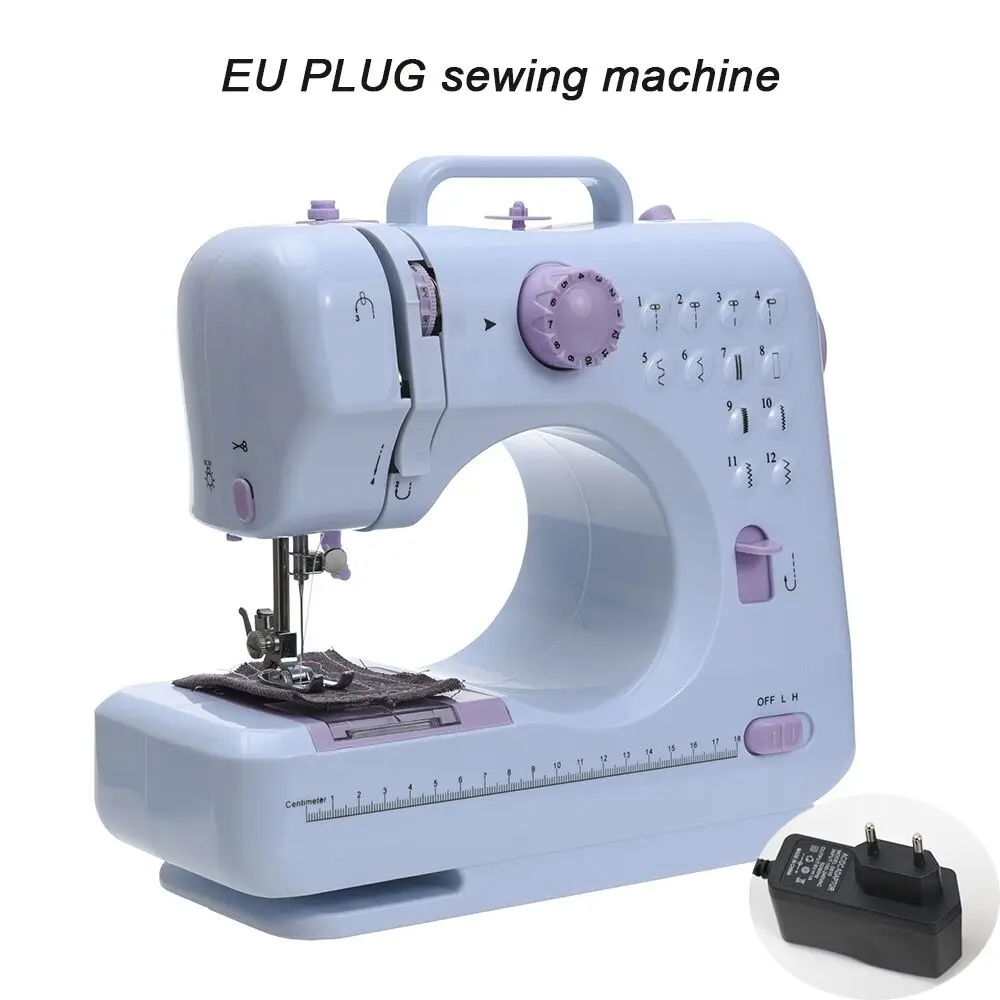 Máquina de coser eléctrica, mini portátil de mano para el hogar,  multifunción, 12 puntadas, doble hilo y velocidad de brazo libre, máquina  de