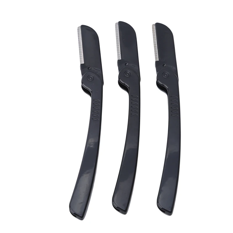 Portable 3 Piece / Set Eyebrow Trimmer Makeup Sharp Stainless Steel Eyebrow Knife Hair Shaping Razor Beauty Tools