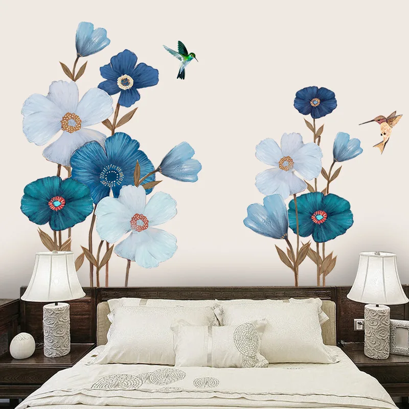 

Creative Flowers Wall Sticker Home Decor Living Room Bedroom Wall Decal Art Sofa TV Backdrop Murals