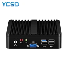 Ycsd fanless mini pc duplo lan celeron n2810 j1900 mini computador 2 * gigabit lan windows 7 10 wifi usb desktop micro htpc nuc ps