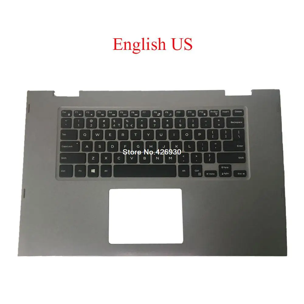 Ноутбук Palmrest Клавиатура США для DELL Inspiron 15 5568 5578 P58F 00HTJC 0HTJC английская клавиатура