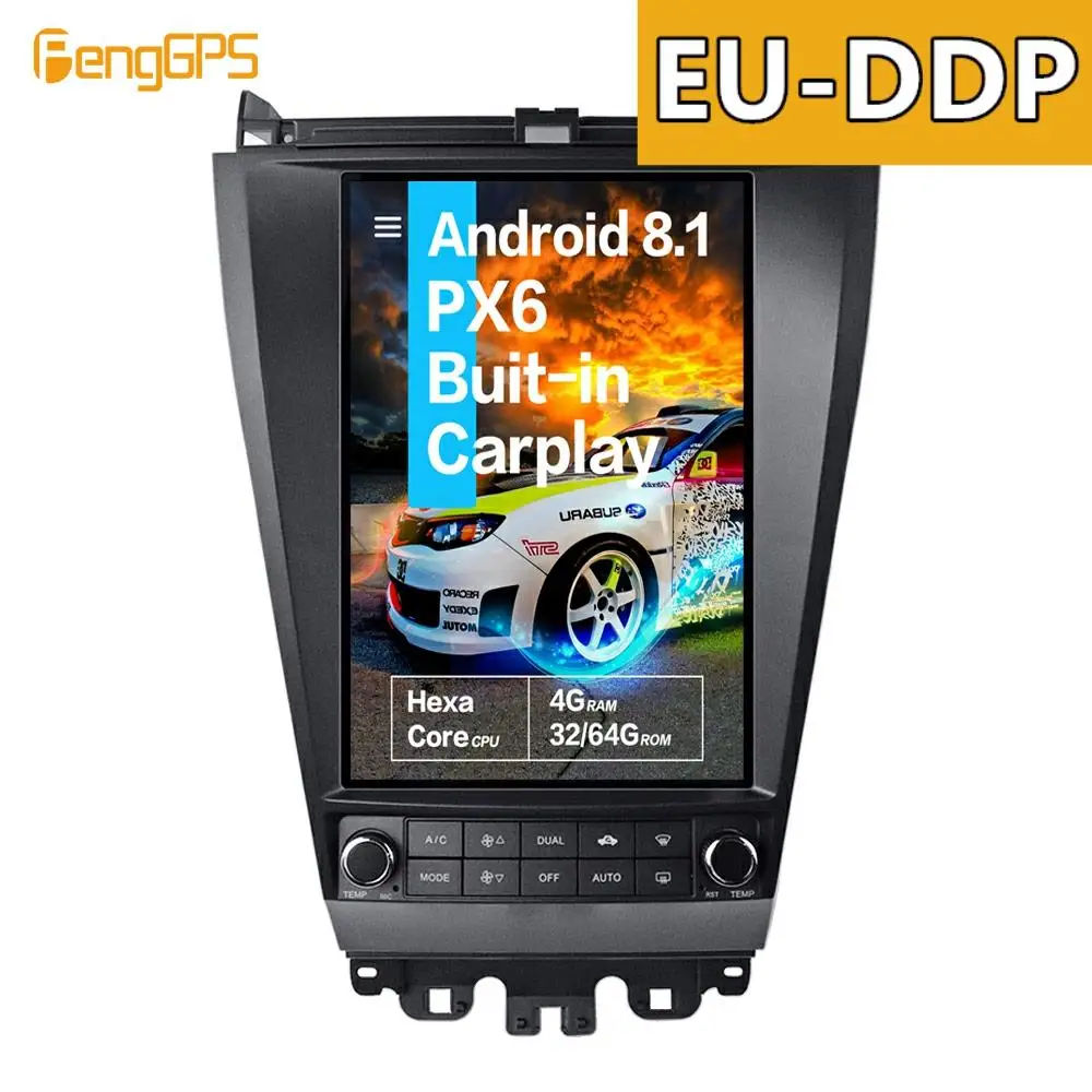 Per Honda Accord 7 2003 - 2007 Android Radio Car Multimedia Player Gps Navi Unit Autoradio Audio Stereo Cassette Recorder Tesla