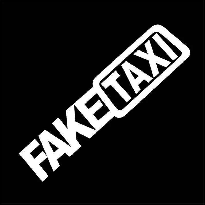 50 шт., виниловые наклейки на окна автомобиля, забавные поддельные такси, FAKETAXI, автомобильные багажники, предупреждающие надписи