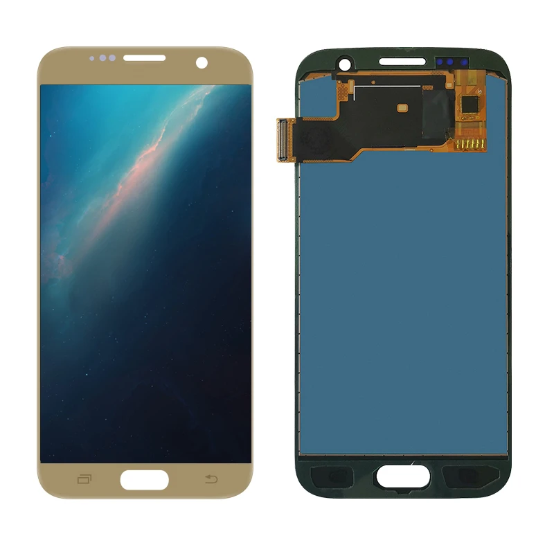 TFT ЖК-экран для samsung S7 ЖК-дисплей сенсорный дигитайзер сборка для Galaxy G930 G930A G930F G9300 SM-G930F ЖК+ Инструменты - Цвет: Gold No Frame
