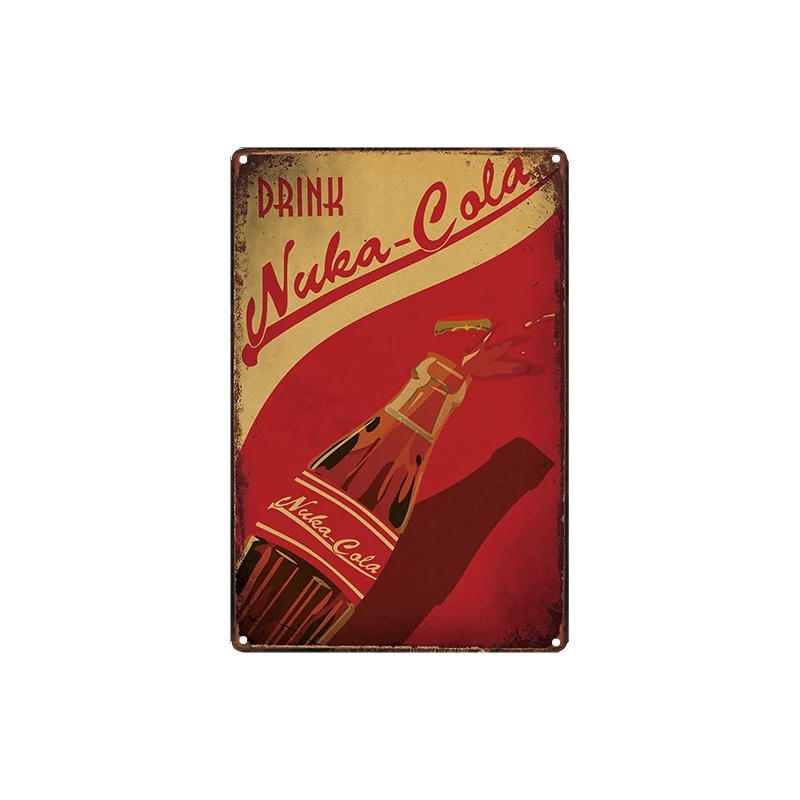 Fallout 4 хранилище мальчик игра NUKE COLA оловянные знаки настенные таблички плакат Декор для интернет кафе комнаты железная живопись - Цвет: LA-3719