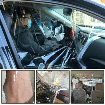 

Taxi Clear Partition Film Car Driver Isolation Protective Cover Screen Shield Safety Protection Lightweight And Washable