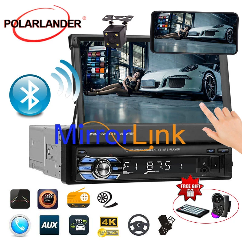 Single Din Car Stereo 7 Pulgadas Bluetooth Reproductor De Au Single Din Car Stereo 7 Pulgadas Bluetooth Reproductor De Au