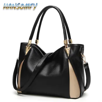 

HANSOMFY 2019 new pu handbag women's shoulder bag large capacity girl bag Messenger bag women's large bag YY-23