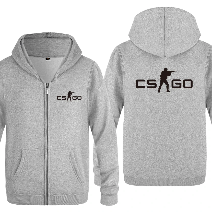HUIY HET Игра счетчик Страйк CS GO толстовки мужские мужские s молния с капюшоном флисовые толстовки кардиганы - Цвет: HUIY HET