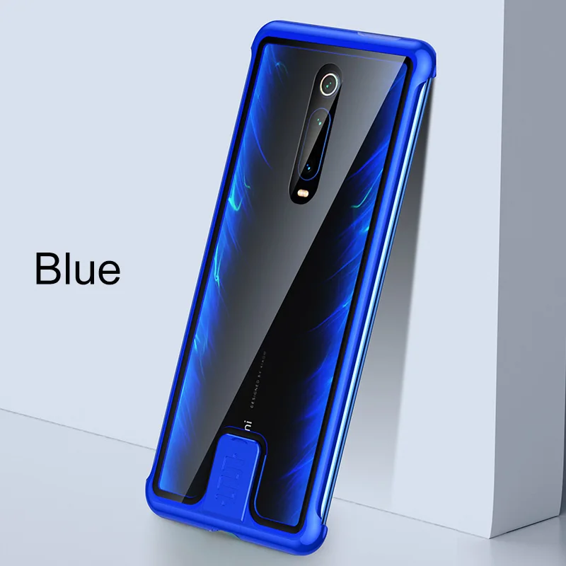 Чехол mi 9T для Xiao mi Red mi K20 K20 Pro, противоударный металлический бампер, закаленное стекло, чехол для телефона Xiaomi mi 9T 9T Pro, чехол K20 - Цвет: Blue