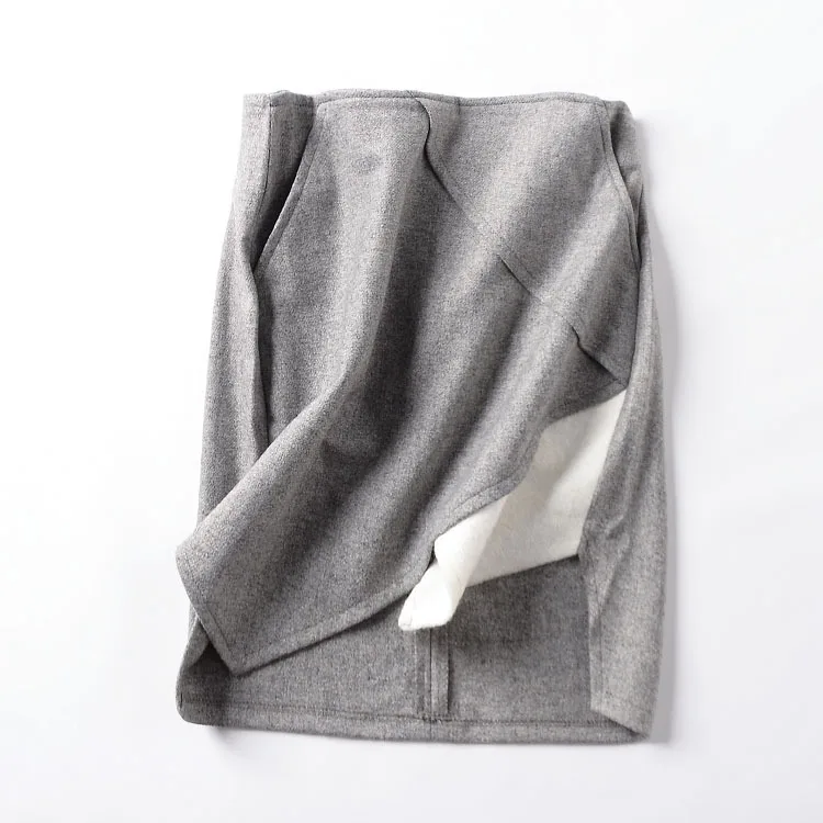 

2019 Spring New Style Korean-style Loose-Fit Slimming Zipper Skirt Irregular Solid Color High-waisted Skirt