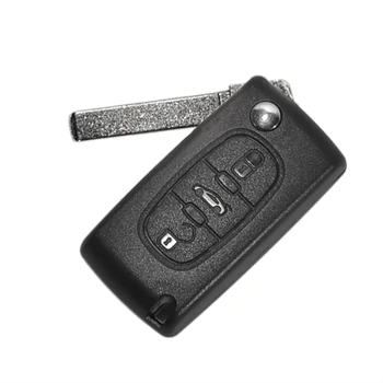 

3 Button Remote Key Housing Flip Key Fob Case Shell w/ Blade Remote Key Case With Blade For Peugeot For Citroen Berlingo