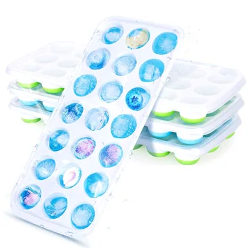 

Ice Square Tray, 4 Packs Ice Square Molds Silicone Ice Square Trays with Lids, for Water, Chocolate, Whiskey, and Drink