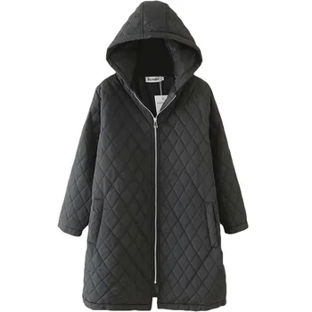 

Plus Size Casual Parkas 2019 Autumn Winter Women Clothing Fashion Loose Warm Padded Coats S6-8740