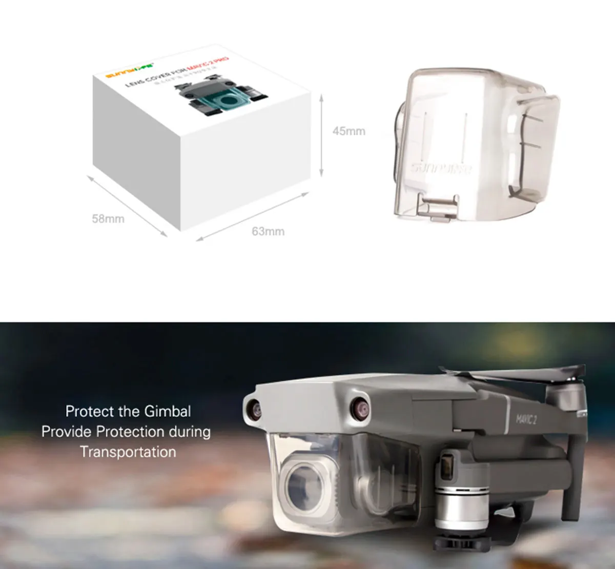 Карданный объектив камеры крышка для DJI Mavic 2 zoom Pro защитный держатель крышка транспортировочный протектор для MAVIC 2 Drone запасные части