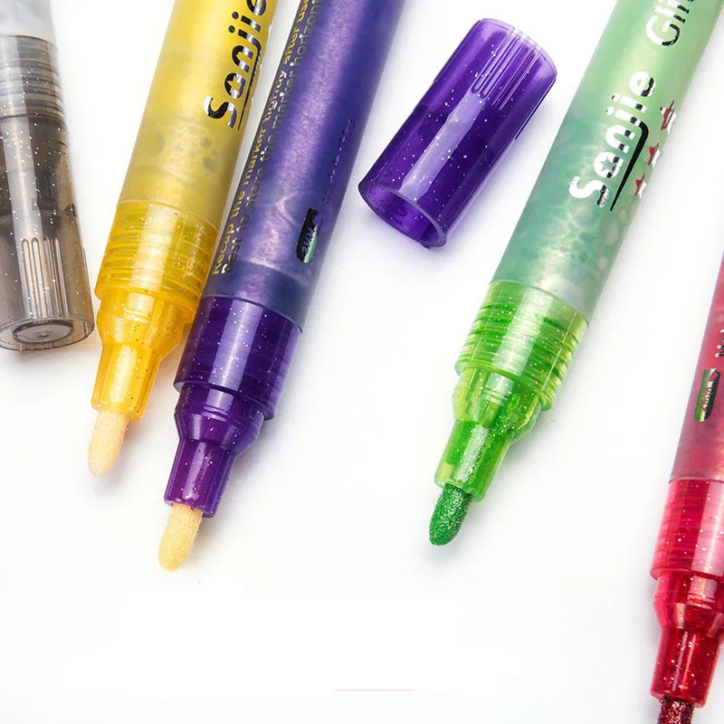 Marcadores rotuladores de colores dibujo sketching midliner kleuren caneta marca texto glitter markers brochas school supplies
