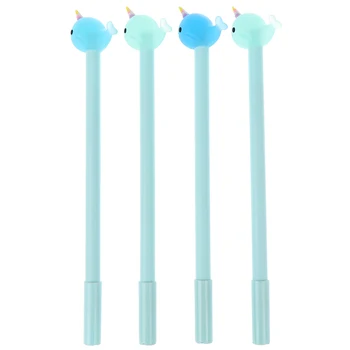 

2pcs/lot Gel Pen Cute Kawaii Narwhal Signature Pen Escolar Papelaria School Office Supply Promotional Gift