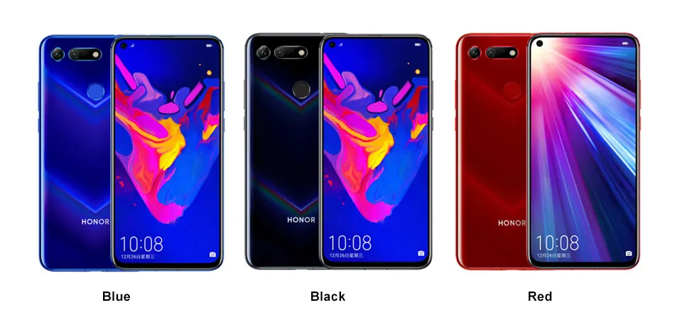 DHL Быстрая Honor V20 4G LTE мобильный телефон Kirin 980 Android 9,0 6," ips 2310X1080 8 Гб ram 256 ГБ rom МП NFC