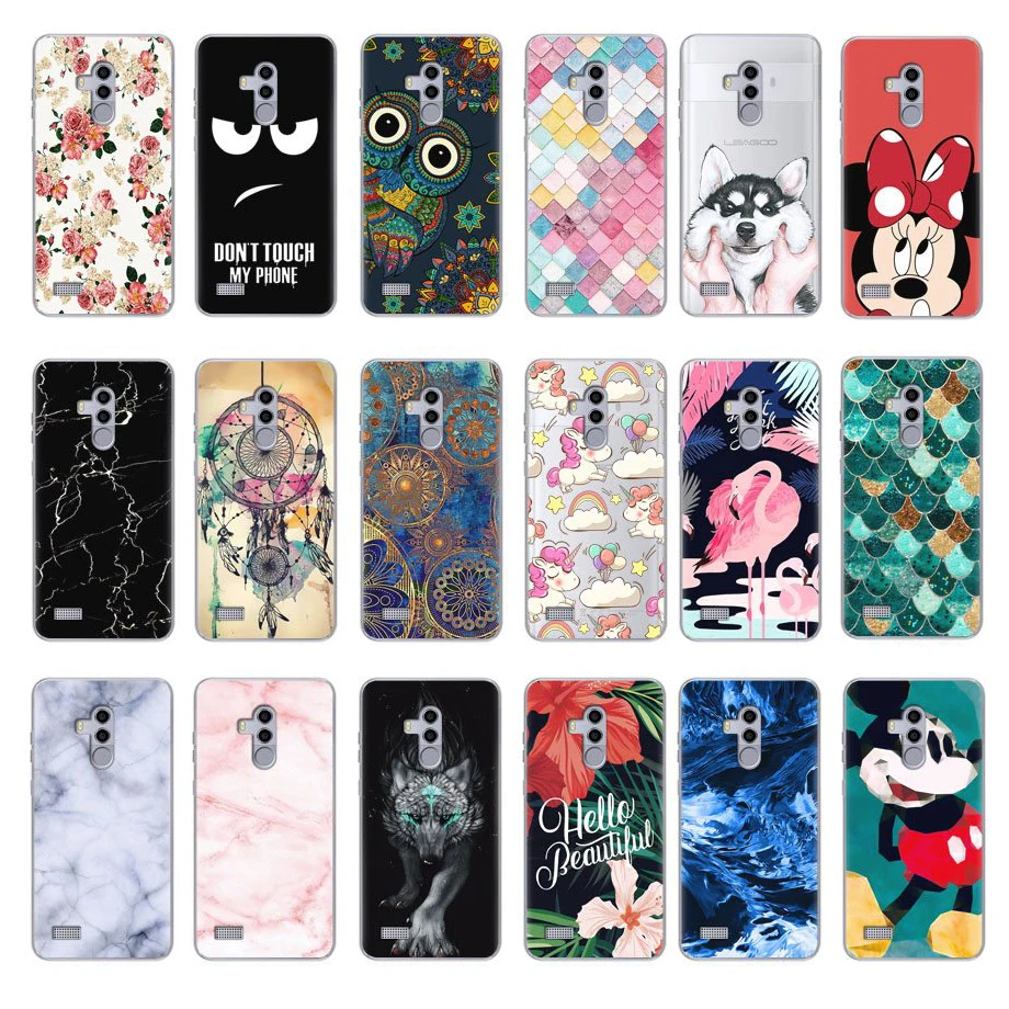 

Soft TPU Cases for Fundas for Leagoo T8S Cases 5.5 inch Painted Silicon Phone Shell Cartoon for Leagoo T8S T 8S Back Covers