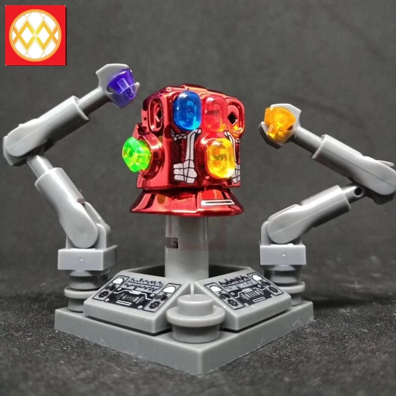 

XH1361 Iron Man Infinity Gauntlet with 36 Infinity Power Stones Thanos Hulk Avengers Heroes Building Blocks Boys Toys Kids Gifts