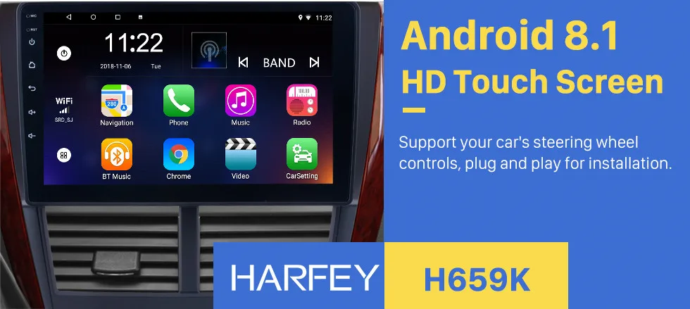 Perfect Harfey Car Stereo 9" HD GPS Navi 2 Din Android 9.0 Unit For Subaru Forester 2008-2012 Head Unit Wifi Bluetooth Multimedia Player 0