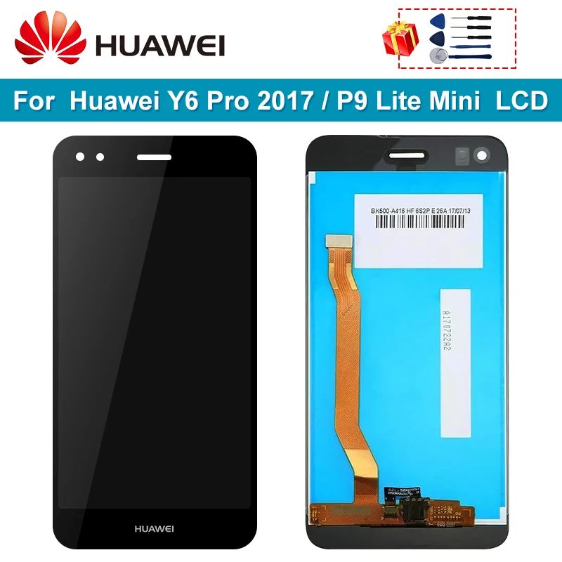 ЖК дисплей 5 0 дюйма для Huawei Y6 Pro 2017 сенсорный экран P9 Lite Mini с рамкой SLA L02 L22 L03