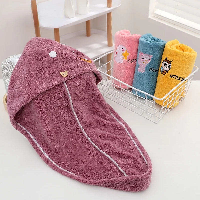 Women Girl Towels Bathroom Microfiber Rapid Drying Hair Towel Magic Shower Cap Lady Turban Head Wrap shower cap hair towel