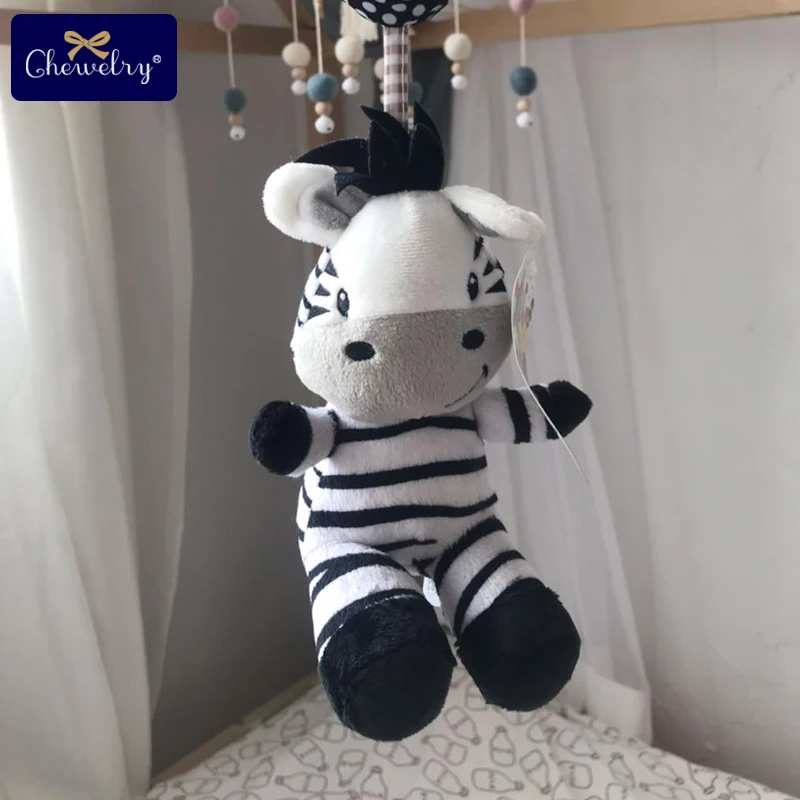 

Baby Rattle Toys Cartoon Zebra Infant Mobile Cloth Toy Baby Trolley Bed Wind Chimes Rattles Bell Crib Hanging Bell Pacify Toys