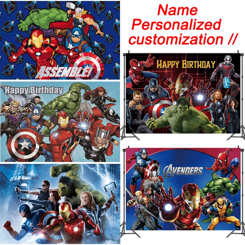 Superhero Avengers Theme Party Supplies Baby Shower Birthday Party Backdrop  Photography Background For Photo Studio Photography - Party Backdrops -  AliExpress