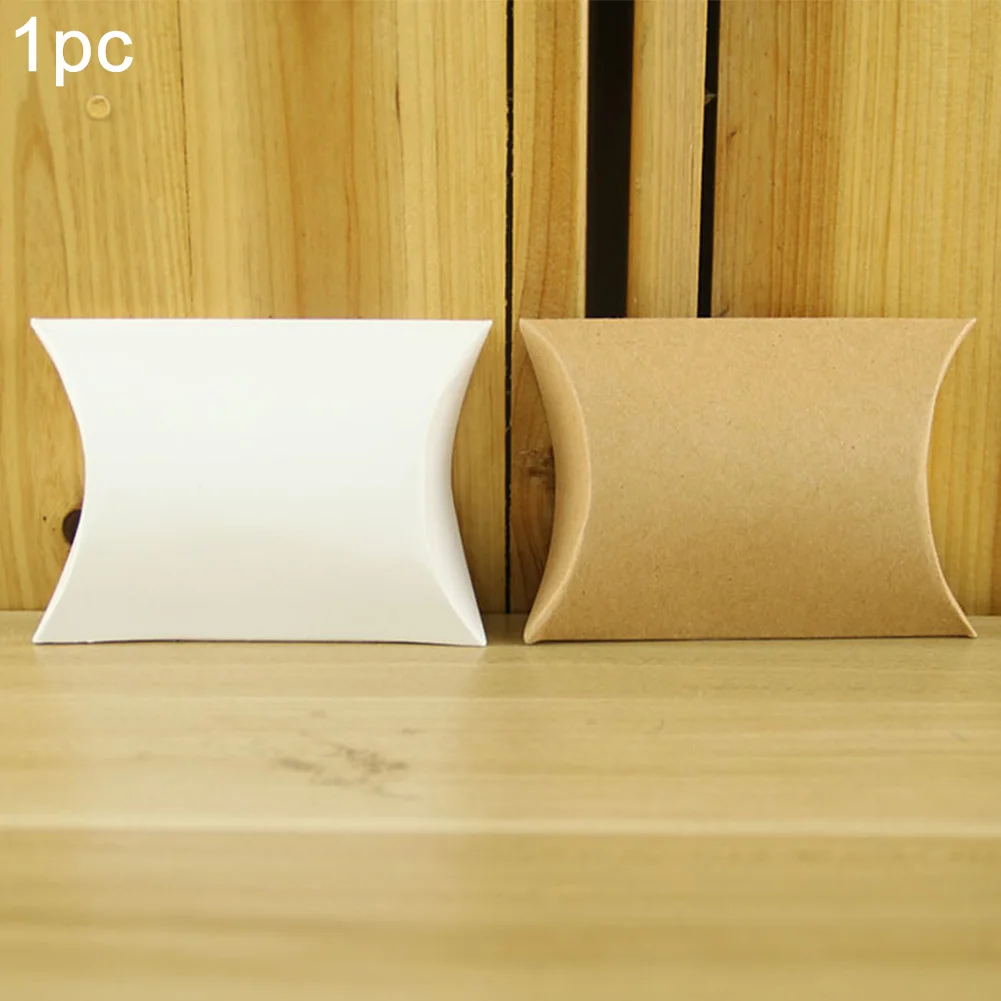 50PCS Cardboard Gift Candy Box Pillow Shape Decoration Crafts Baby Shower Storage Party Wedding Favors Exhibition Eco Friendly
