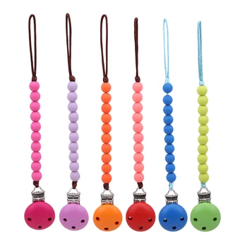 

Wooden Pacifier Clips Non-toxic Soother Clips Baby Pacifier Holder Teething Toy Attache Sucette Dummy Clip