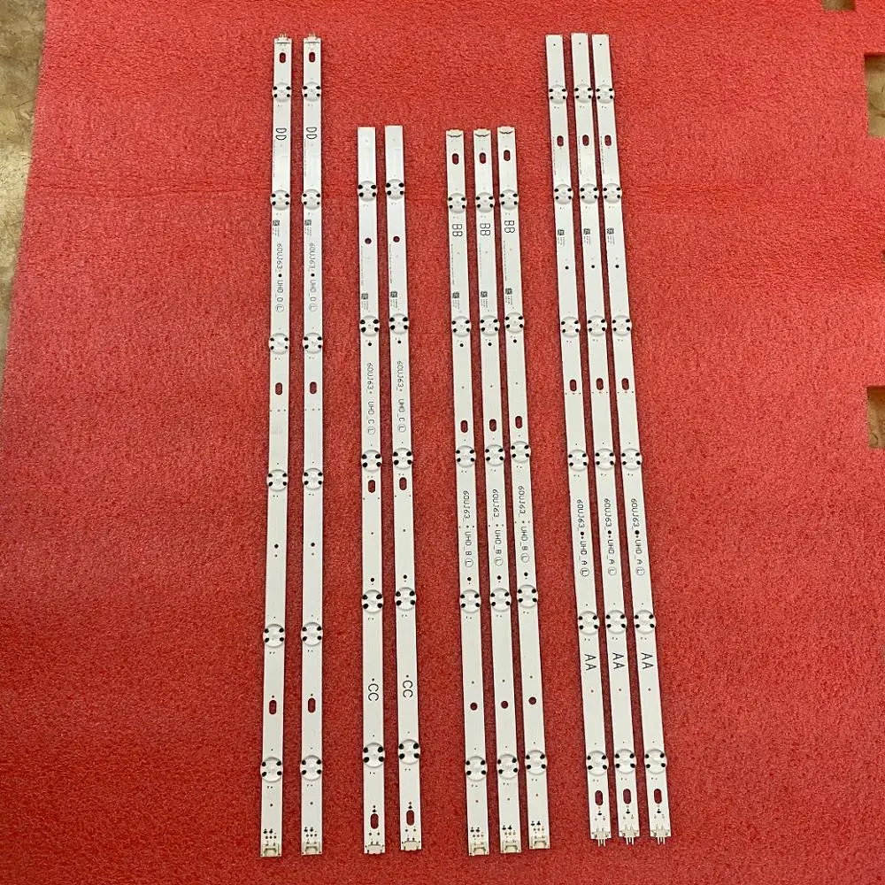 10 шт./компл. светодиодный подсветка полосы для LG 60UJ6300 60UJ6050 60UJ630V 60UJ634V 60UJ6309 innotek 17Y