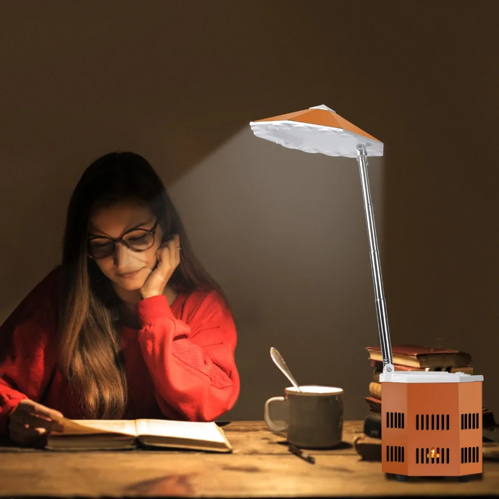 Светодиодный светильник-свеча с тепловым приводом, может регулироваться в помещении и на улице, Защита окружающей среды, энергосберегающая лампа для чтения, энергосберегающая лампа