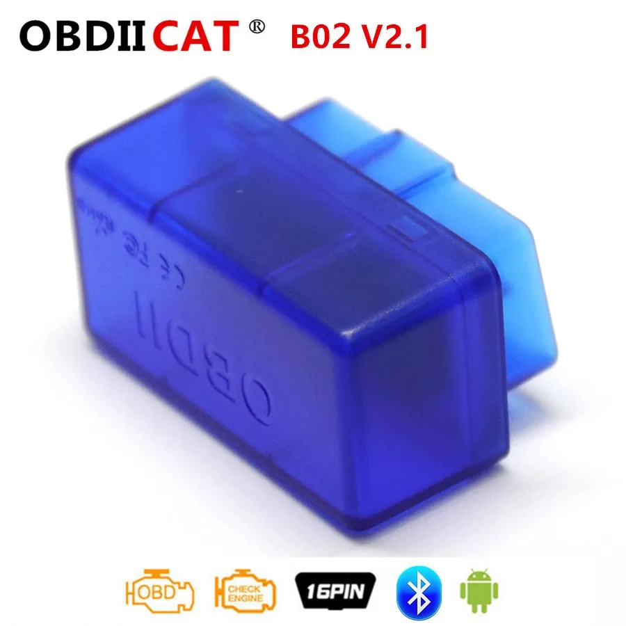 Диагностический интерфейс 50 шт./лот B02 V2.1 Super mini elm327 V1.5 с чипом PIC25K80 ELM327 OBD2 OBDII