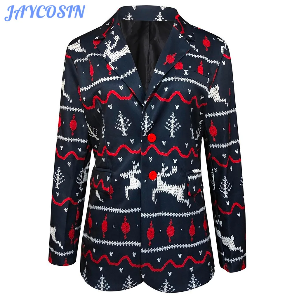 Одежда JAYCOSIN для мужчин Зимний Рождественский костюм куртки с длинными рукавами
